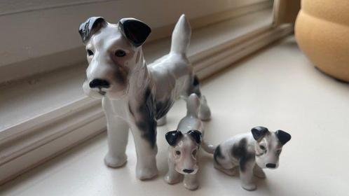 Pfeffer Gotha - Beeldje, Set 3 hondenbeeldjes fox terrier, Antiek en Kunst, Antiek | Glas en Kristal
