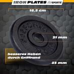 Halterschijven - Halter gewichten - 30 mm - 2x2.5 kg - Gieti, Verzenden, Nieuw