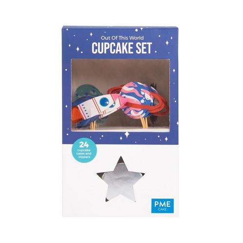 PME Cupcake Set Out of this World Space 24st., Hobby en Vrije tijd, Taarten en Cupcakes maken, Nieuw, Verzenden