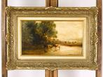 Henrique Sheridan (1835/38-1860) - Flusslandschaft mit Kühen, Antiek en Kunst