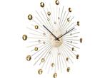 Karlsson Sunburst - Wandklok - Kristal - Goud - Ø50cm, Huis en Inrichting, Verzenden, Zo goed als nieuw