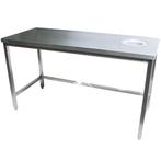 Rvs werktafel met afvalgat 1000x700x900 mm, Verzenden, Nieuw in verpakking