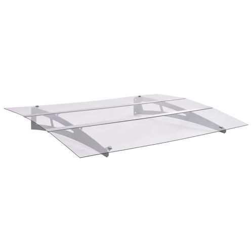 vidaXL Deurluifel 150x90 cm PET zilverkleurig en transparant, Tuin en Terras, Zonneschermen, Nieuw, Verzenden