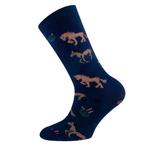 Kindersokken Donkerblauw met Paarden - 39/42 NIEUW, Meisje, Nieuw, Ophalen of Verzenden, Ewers