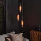 LifestyleFurn Hanglamp Jaida 3-lamps, smoke-glas, Huis en Inrichting, Lampen | Hanglampen, Nieuw, Metaal, Verzenden
