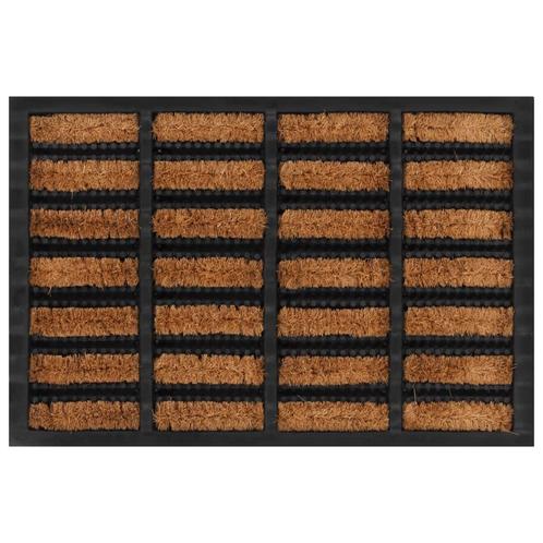 vidaXL Deurmat rechthoekig 40x60 cm rubber en kokosvezel, Tuin en Terras, Deurmatten, Nieuw, Verzenden