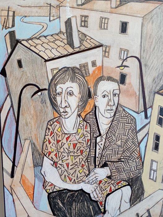 Peter Krusche - Kleinstadt II, Antiek en Kunst, Kunst | Designobjecten