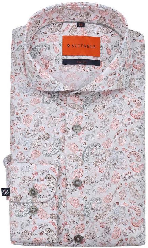 Suitable Melange Overhemd Paisley Multicolour maat 41 Heren, Kleding | Heren, Overhemden, Nieuw, Verzenden