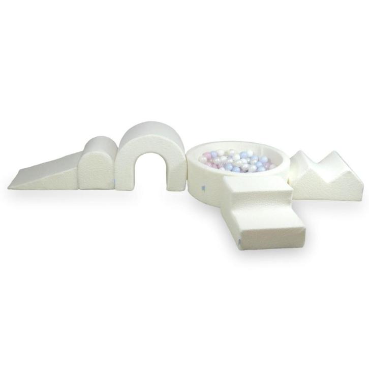 XXL foam speelset met ballenbak in zachte teddystof, Kinderen en Baby's, Speelgoed | Educatief en Creatief, Nieuw, Ophalen of Verzenden