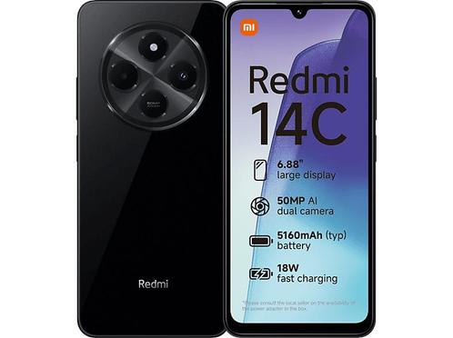 Xiaomi -  Redmi 14c - 256gb Midnight  256 Gb - Zwart, Telecommunicatie, Mobiele telefoons | Overige merken, Nieuw, Zonder abonnement