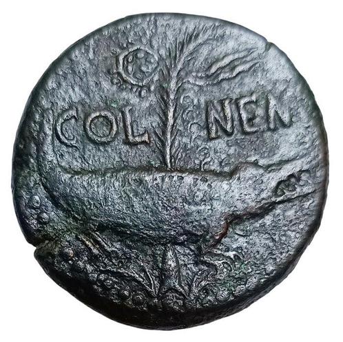 Romeinse Rijk. Augustus and Agrippa. Dupondius Nemausus,, Postzegels en Munten, Munten | Europa | Niet-Euromunten