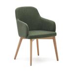 *WOONWINKEL* Kave Home Nelida Stoel Van Massief Beukenhout N, Huis en Inrichting, Stoelen, Verzenden, Nieuw, Stof