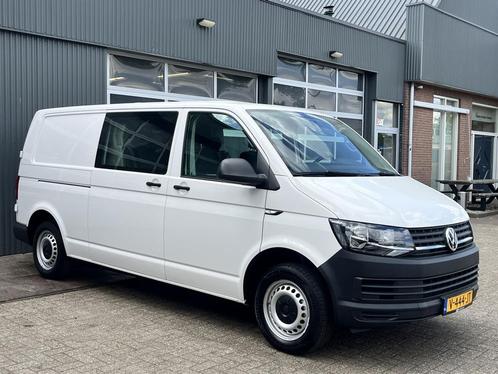Volkswagen Transporter 2.0 TDI L2H1 DC, Auto's, Bestelauto's, Lease, Overige kleuren, Handgeschakeld, Wit, Financial lease, Stof
