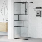 vidaXL Inloop Douche Wand Zwart 80 x 195 x 0.5 cm Glas en, Doe-het-zelf en Verbouw, Sanitair, Verzenden, Nieuw