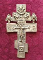 Icoon - Verzameling van drie metalen iconen, twee keer