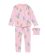 HEMA Kinderpyjama bloem + poppenpyjama roze, Verzenden, Nieuw