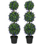 TRUUSK Set Van 2 Grote Kunstmatige Lavendelbomen 110 Cm Kuns, Verzenden, Nieuw