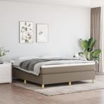vidaXL Boxspring met matras stof taupe 180x200 cm, Huis en Inrichting, Slaapkamer | Bedden, Eenpersoons, Verzenden, Nieuw, 80 cm