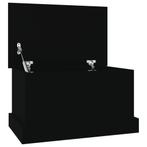 Opbergbox 50x30x28 cm bewerkt hout zwart (Interieur), Verzenden