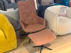 Draaifauteuil relaxfauteuil kebe rose roze met hocker, Huis en Inrichting, Fauteuils, Ophalen, Nieuw, 75 tot 100 cm, Stof
