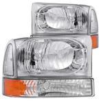 ANZO 2000-2004 Ford Excursion Crystal Headlights Chrome w/, Ophalen of Verzenden, Nieuw