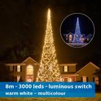 Fairybell 8 meter LUMINOUS SWITCH 3000 leds warm white OF, Nieuw