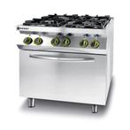 Hendi Gasfornuis 4-pits met convectieoven GN 1/1, Verzenden, Nieuw
