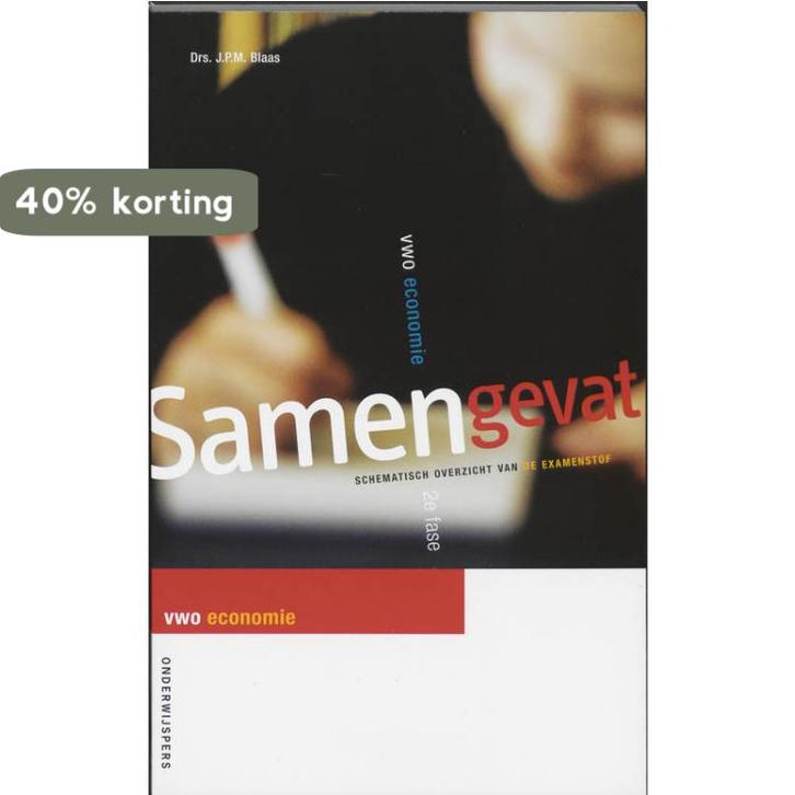 Samengevat vwo Economie 9789006071146 J.P.M. Blaas, Boeken, Schoolboeken, Gelezen, Verzenden