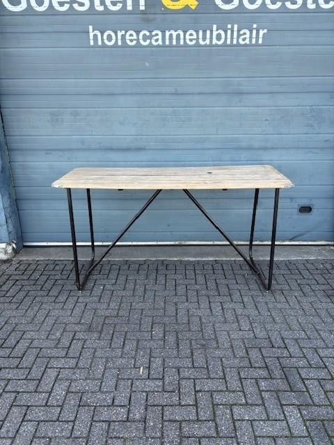Gebruikte (Outdoor) Tafel (210x80 cm) -T1601 Vintage/Café, Huis en Inrichting, Tafels | Eettafels, Ophalen