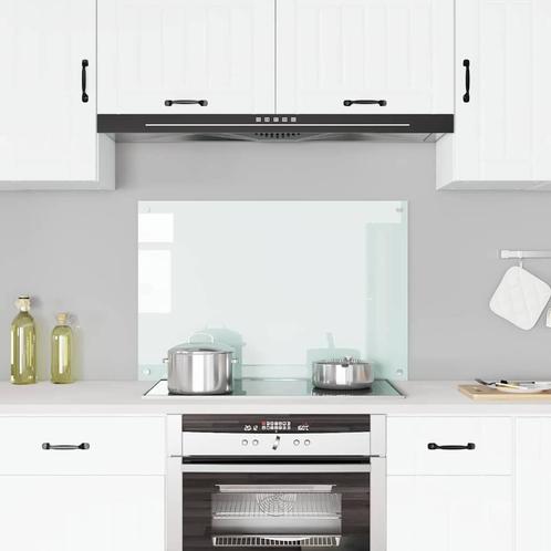 vidaXL Spatscherm keuken 90x60 cm gehard glas wit, Huis en Inrichting, Keuken | Keukenbenodigdheden, Nieuw, Verzenden