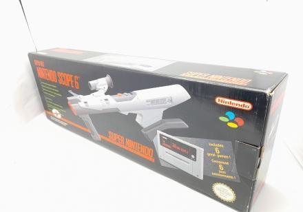 SNES Nintendo Scope 6 LazerBlaster + Game + Receiver Box, Spelcomputers en Games, Spelcomputers | Nintendo Super NES, Zo goed als nieuw