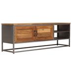 vidaXL Tv-meubel 120x30x40 cm gerecycled teakhout en staal, Huis en Inrichting, Kasten | Televisiemeubels, 100 tot 150 cm, Verzenden