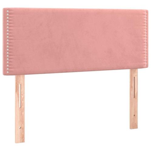 Roze Fluwelen Hoofdbord 100cm - Tweedekansje - OP = OP!, Huis en Inrichting, Slaapkamer | Bedden, 100 cm, Verstelbaar, Overige kleuren