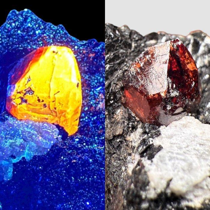 Fluorescerende superklassieke edelsteen Zircon uit Seiland,, Verzamelen, Mineralen en Fossielen