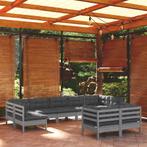 vidaXL 9-delige Loungeset met kussens massief grenenhout, Tuin en Terras, Tuinsets en Loungesets, Verzenden, Nieuw, Loungeset