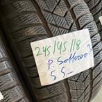 2 x Pirelli Sottozero 3 245-45-18 Winterbanden 5,5mm, Auto-onderdelen, Banden en Velgen, 18 inch, Band(en), Personenwagen, Gebruikt