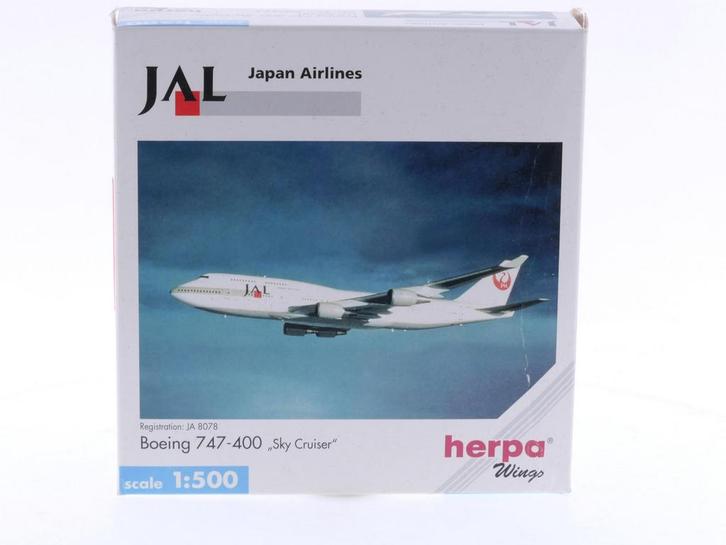 Schaal 1:500 Herpa 500623 JAL - Japan Airlines Boeing 747..., Hobby en Vrije tijd, Modelbouw | Vliegtuigen en Helikopters, Gebruikt