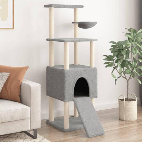 vidaXL Kattenmeubel met sisal krabpalen 153 cm lichtgrijs, Dieren en Toebehoren, Katten-accessoires, Nieuw, Verzenden