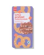 HEMA Chocoladereep melk toffee pretzel 180gram, Verzenden, Nieuw