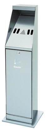 Staande asbak RVS zilver5,5L  | 240x240x870(h)mm Bartscher, Verzenden, Nieuw in verpakking