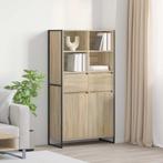 vidaXL Dressoir met lade 2 pcs Sonoma 81 x 36 x 150.5 cm, Verzenden, Nieuw, Overige houtsoorten, Minder dan 50 cm