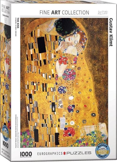 The Kiss - Gustav Klimt Puzzel (1000 stukjes) | Eurographics, Hobby en Vrije tijd, Denksport en Puzzels, Nieuw, Verzenden