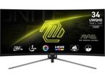 MSI MAG 345CQR Zwart, Verzenden, Zo goed als nieuw
