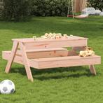 vidaXL Picknicktafel met zandbak voor kinderen massief, Verzenden, Nieuw