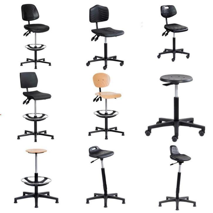 Ergonomische Werkstoelen Krukken Bureaustoel Zit Sta Stoelen, Huis en Inrichting, Bureaus, Nieuw, In hoogte verstelbaar, Met wielen