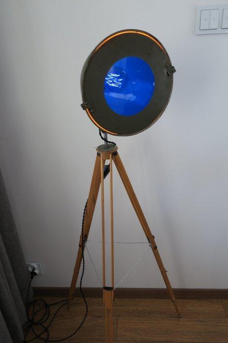 Staande lamp - Hout, Staal, Antiek en Kunst, Antiek | Lampen