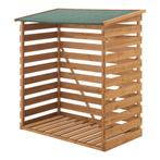 [en.casa] Houten brandhout rek houtopslag 116x64x123 cm, Tuin en Terras, Haardhout, Verzenden