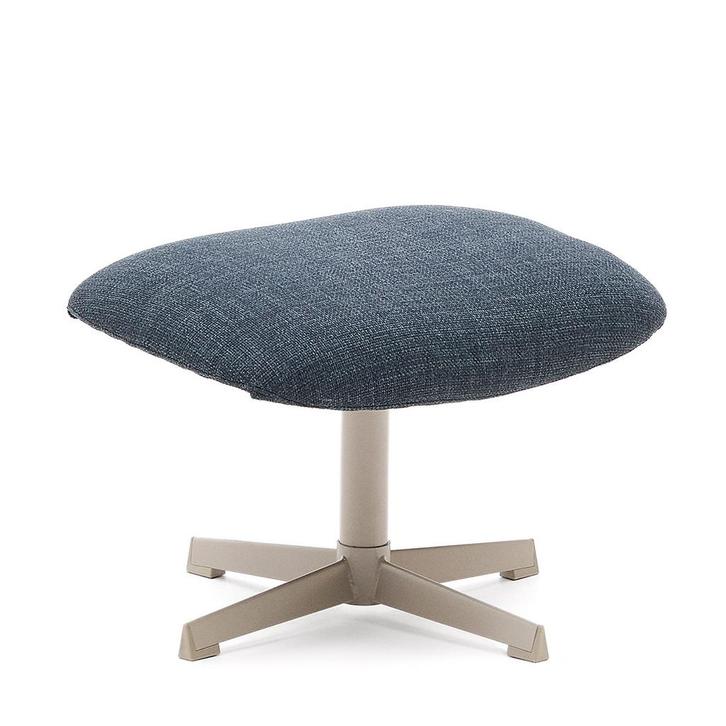 *WOONWINKEL* Kave Home Jaspe Fauteuil Voetenbankje Blauw, Huis en Inrichting, Banken | Voetenbanken en Poefen, Nieuw, Stof, Verzenden