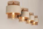 Rietveld Hanglampen - Beige - Glas, Metaal, Huis en Inrichting, Lampen | Hanglampen, Verzenden, Nieuw