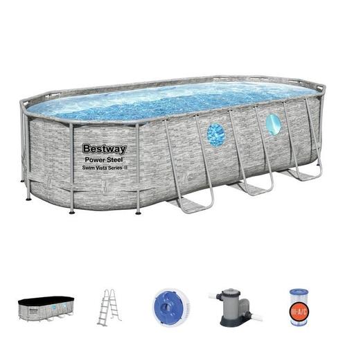 Bestway zwembad - met pomp en trap - 549x274x122 cm, Tuin en Terras, Zwembaden, Nieuw, Ophalen of Verzenden